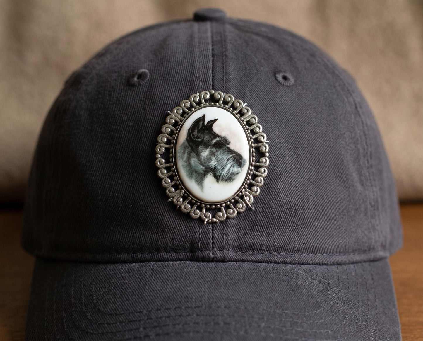 55mm x 45mm Vintage Dog Cameo Cabochons, made in USA, each