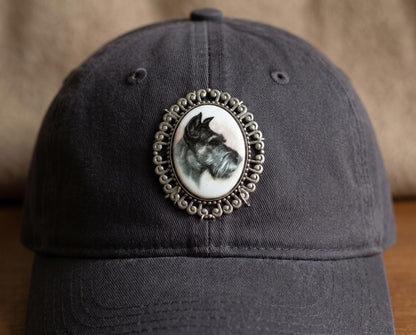 55mm x 45mm Vintage Dog Cameo Cabochons, made in USA, each