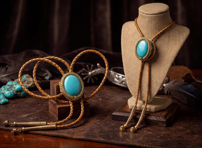 Turquoise Horizon Keepsake Bolo Tie, made in USA, each