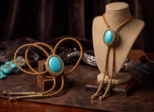 Turquoise Horizon Keepsake Bolo Tie, made in USA, each