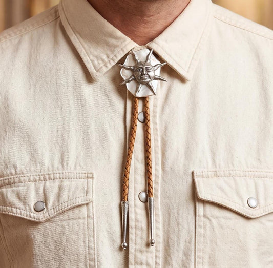 Celestial Sun Face Bolo Tie, made in USA, each
