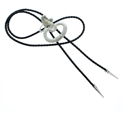 HHH Designs Exclusive Cobra Country Snake Bolo Tie | Rhinestone Serpent Western Necklace
