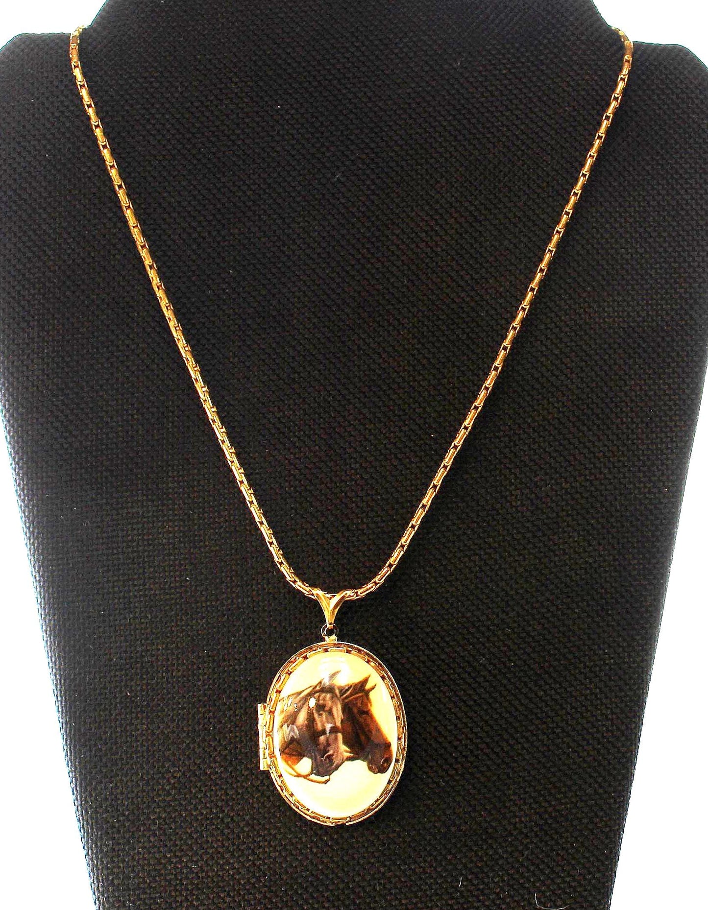 Personalized Horse Photo Locket Necklace, made in USA, each