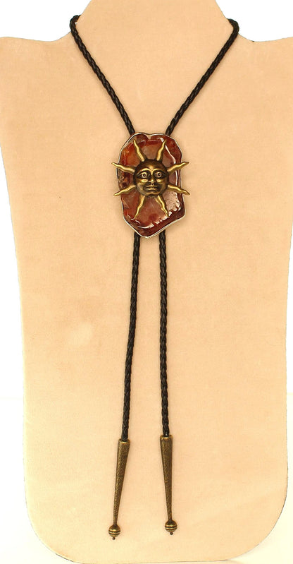 Golden Sunburst Bolo Tie, made in USA, each