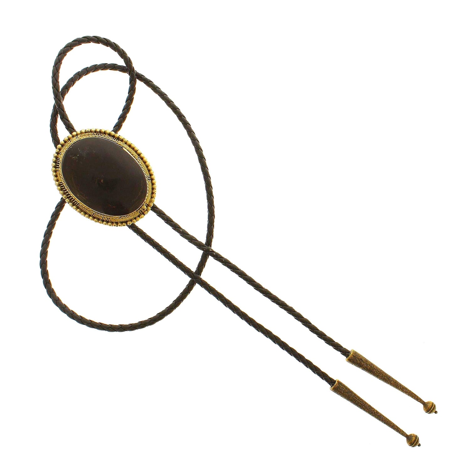 55mm x 43mm Black Onyx Bolo Tie, made in USA, each