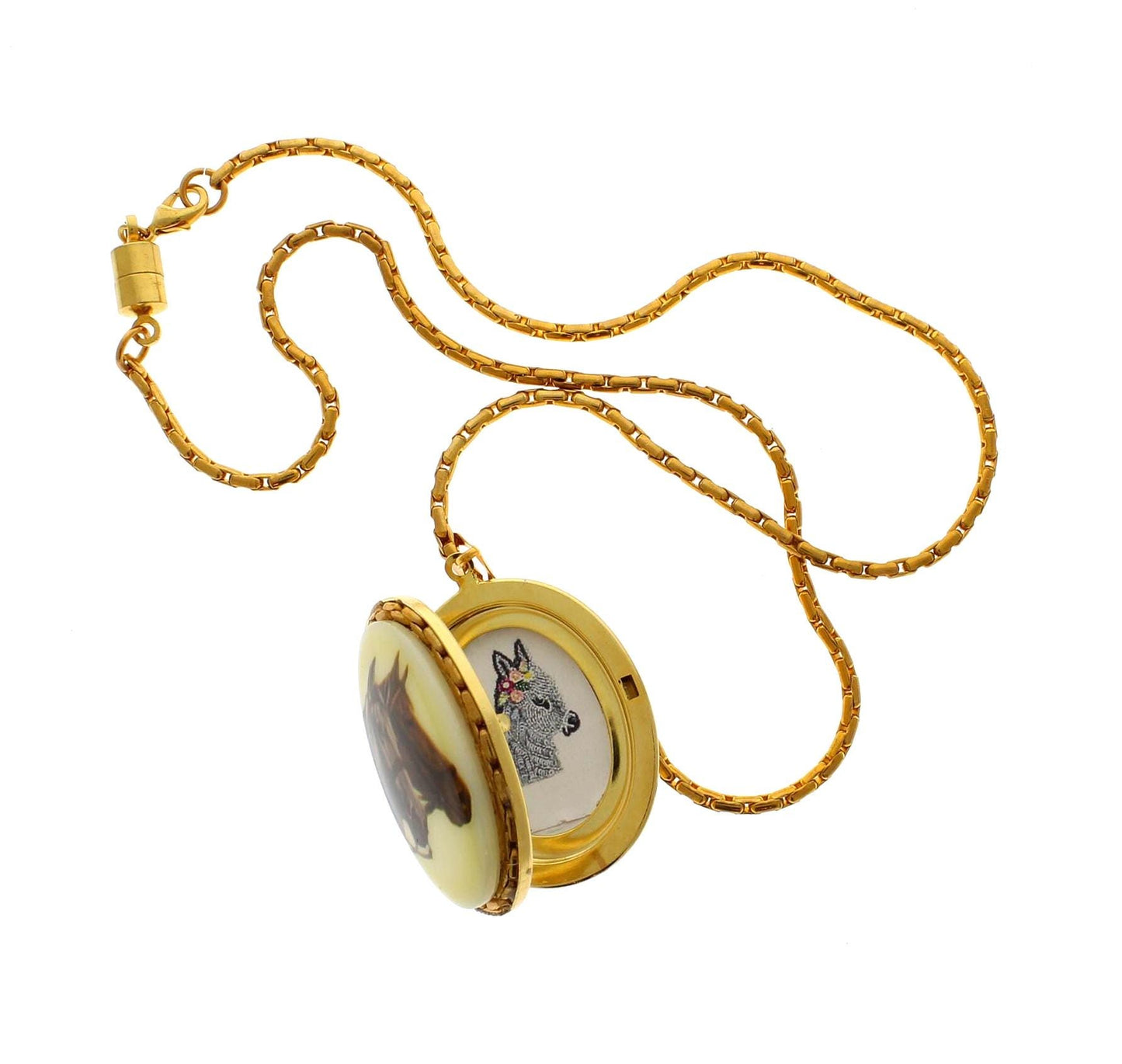 Personalized Horse Photo Locket Necklace, made in USA, each