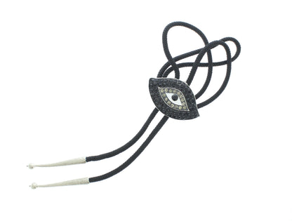 Black Evil Eye Bolo Tie, made in USA, each