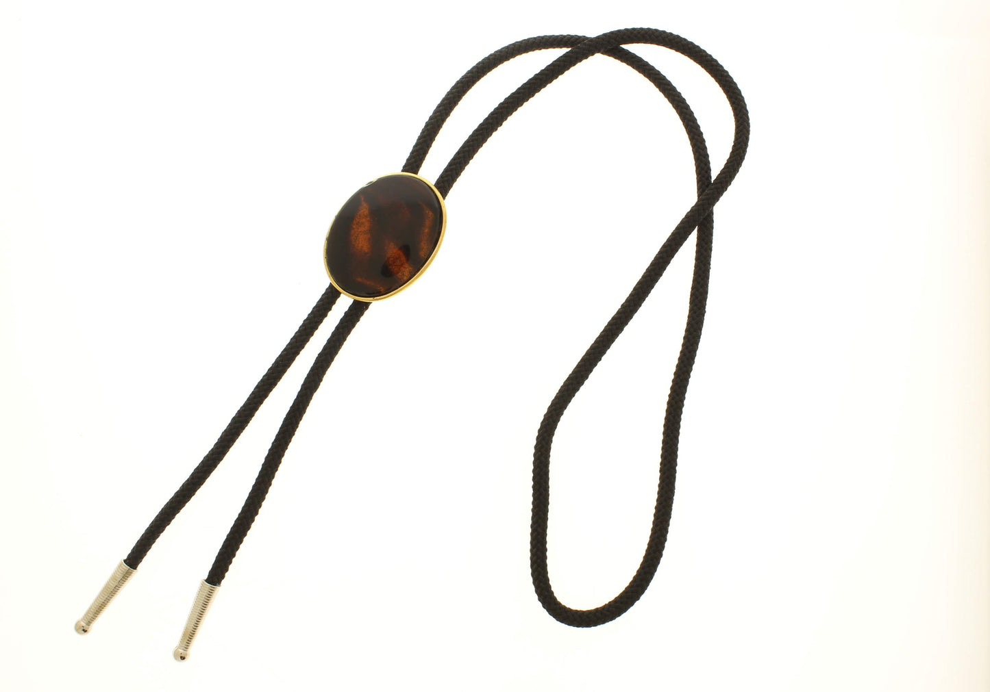 43mm x 32mm Amber Stone Bolo Tie, made in USA, each