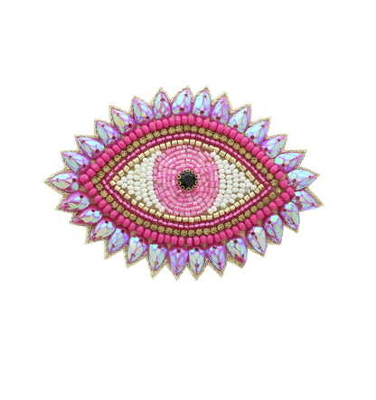 61mm x 89mm Pink Evil Eye Scarf Slide, made in USA, each