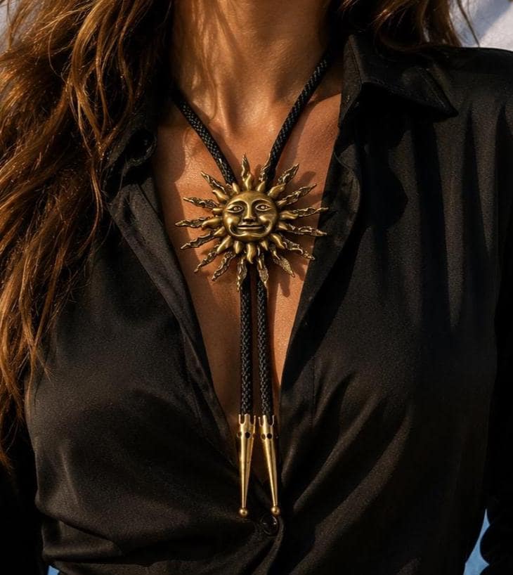 50mm Sol de Mayo Bolo Tie, made in USA, each