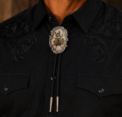 64mm x 41mm Vintage Scarab Beetle Bolo Tie, made in USA, each