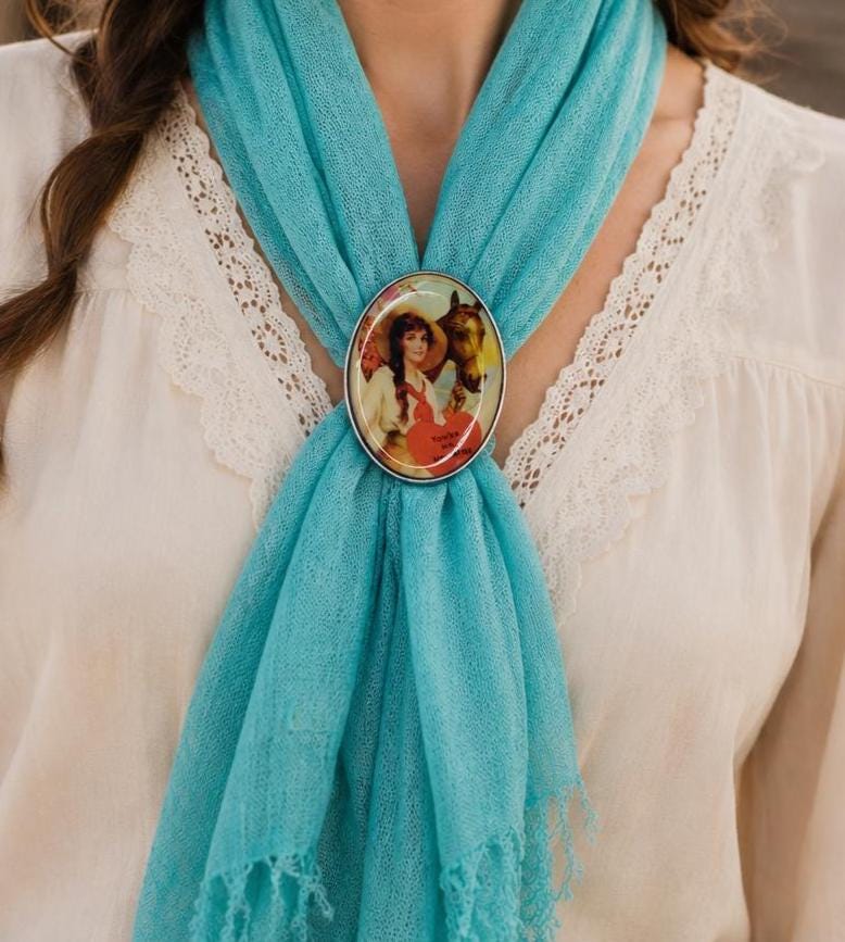 57mm x 43mm Vintage Romance Scarf Slide, made in USA , each