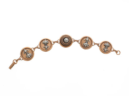 Vintage Copper Fleur-de-Lis Bracelet, made in USA, each