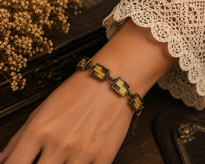 Vintage Windowpane Bracelet, made in USA, each