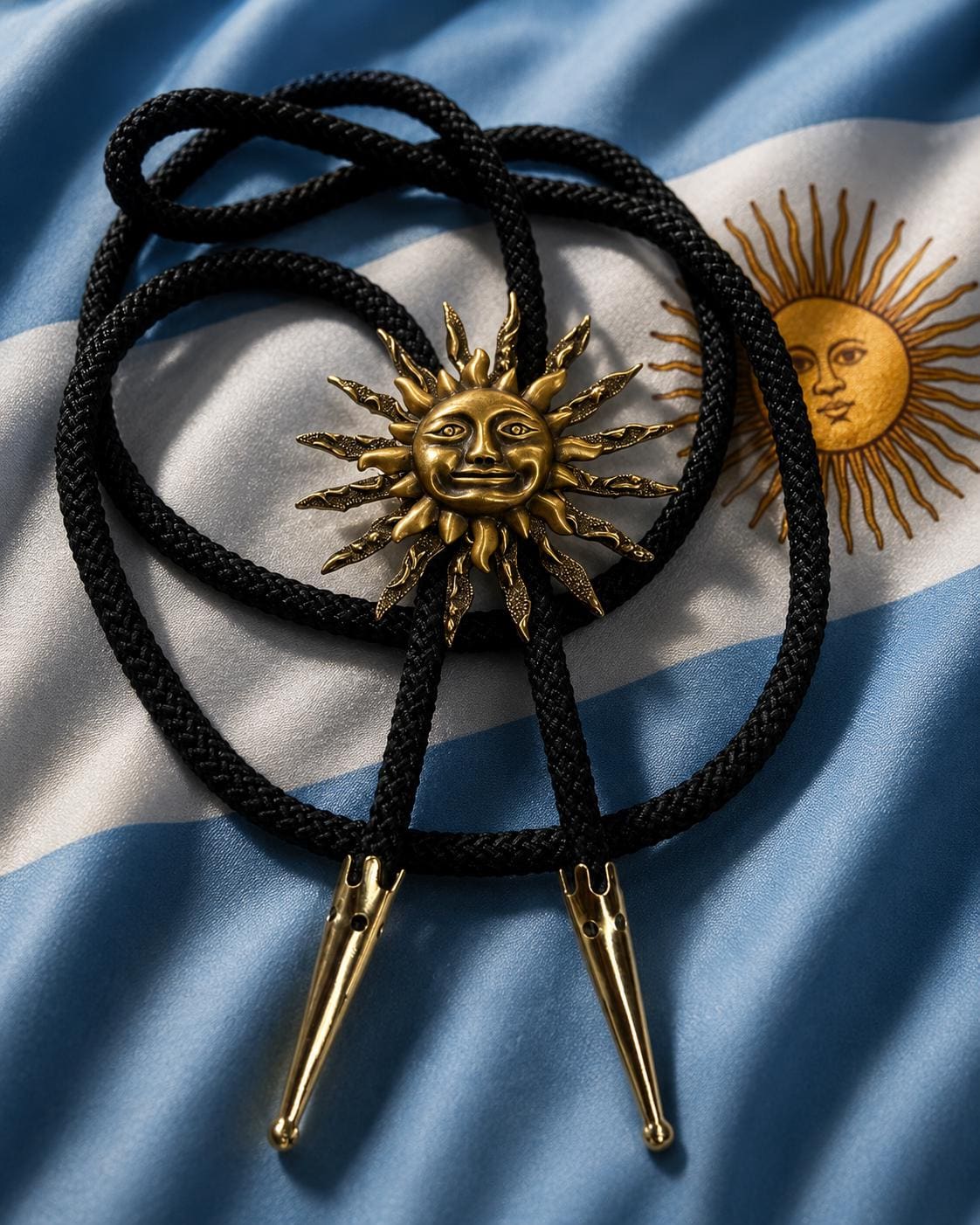 50mm Sol de Mayo Bolo Tie, made in USA, each