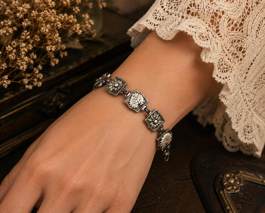 Autumn Blossom Button Bracelet, made in USA, each