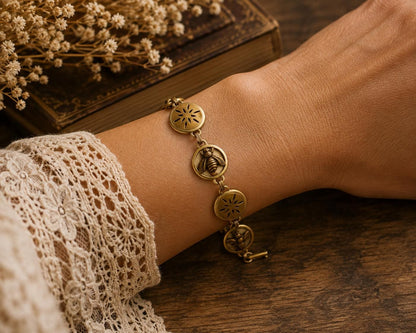 Honeybee Garden Bracelet, made in USA, each