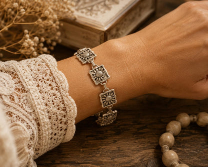 Sunflower Panel Bracelet, made in USA, each