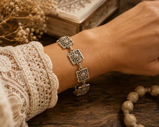 Sunflower Panel Bracelet, made in USA, each