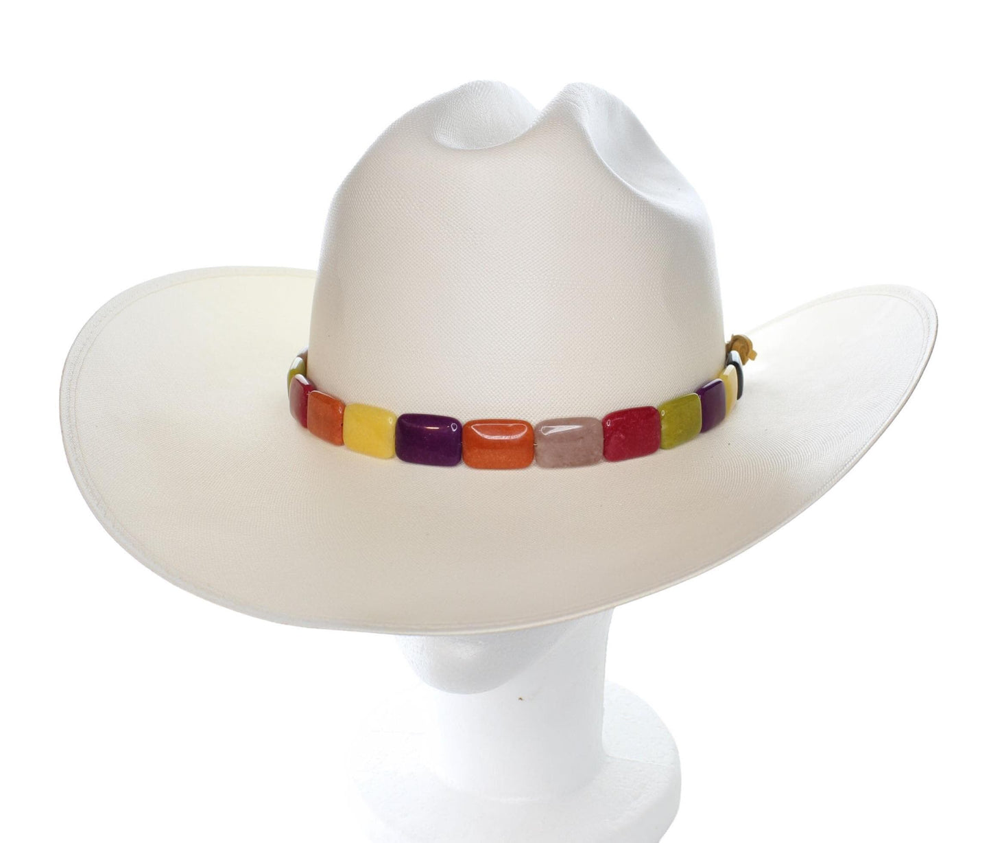 Colorful Stone Bead Hat Band, made in USA, each