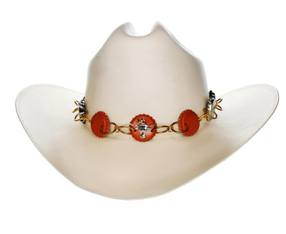 Longhorn Statement Bottle Cap Hat Band, made in USA, each