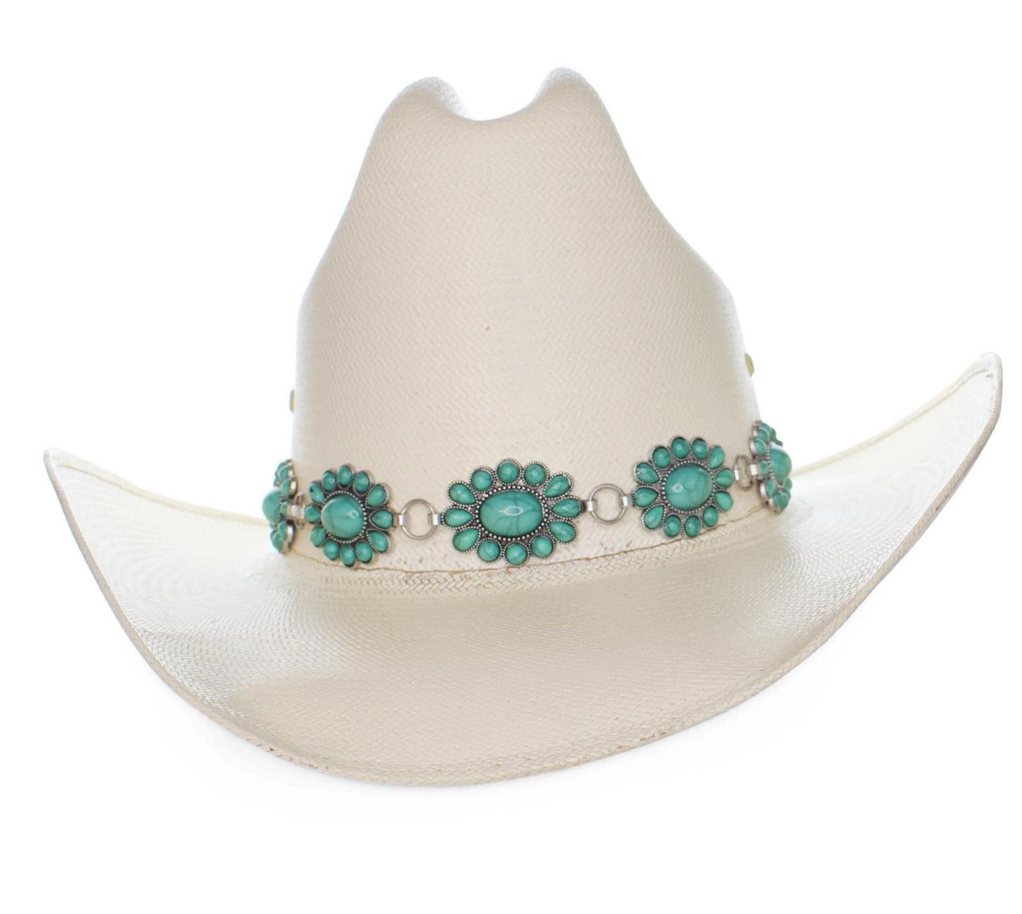 Turquoise Blossom Western Hat Band, made in USA, each
