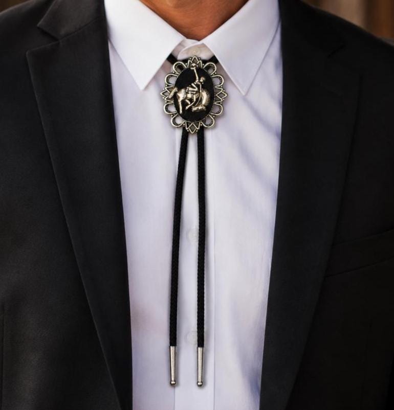 Midnight Cowboy Bolo Tie, made in USA, each