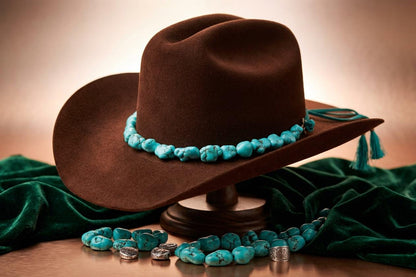 Turquoise Stone Hat Band, made in USA, each