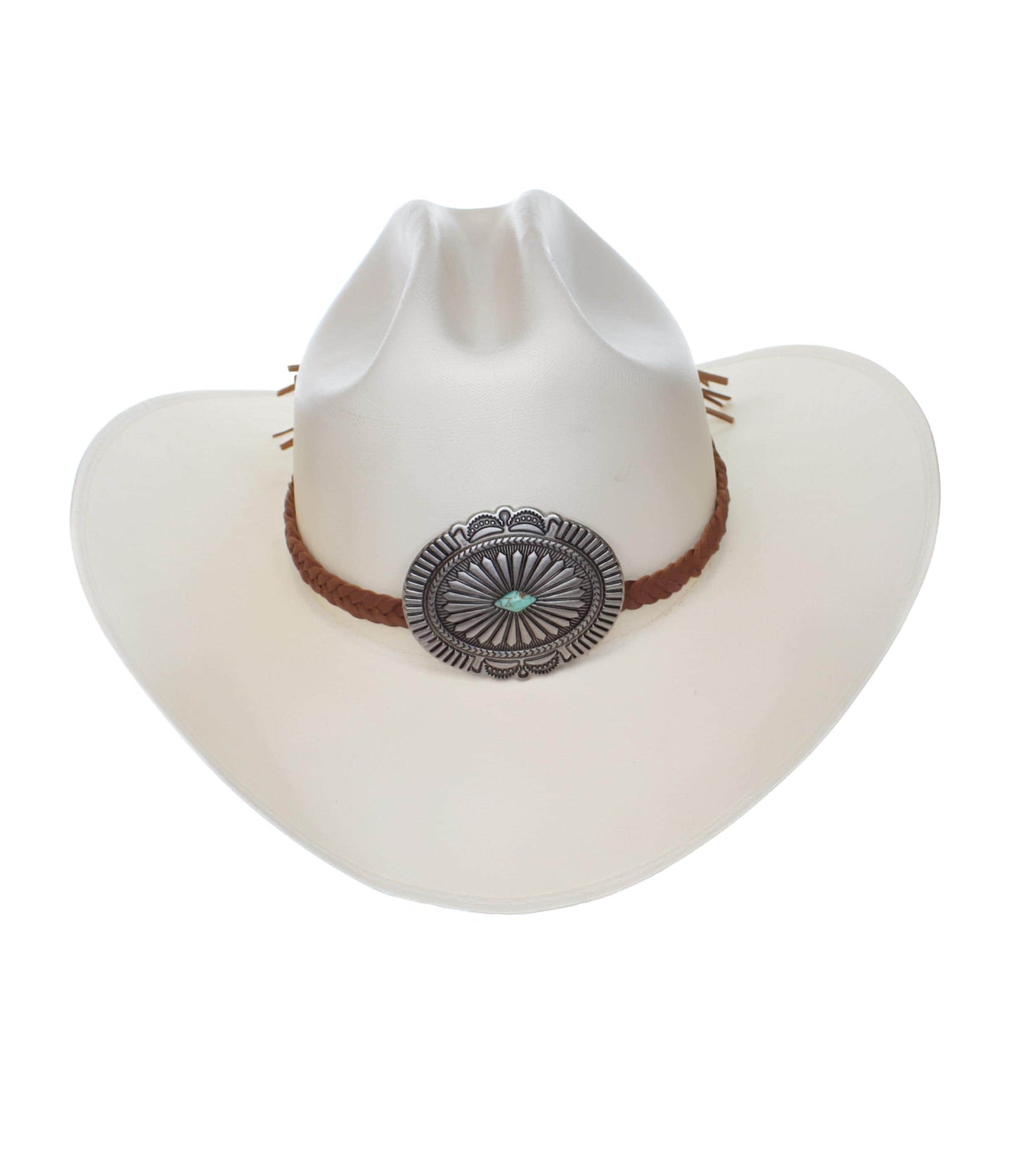 Western Sunburst Turquoise Concho Hat Band, made in USA, each