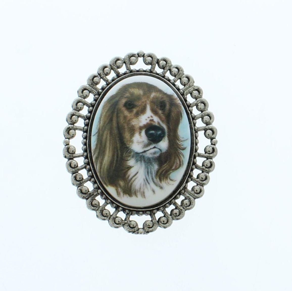Faithful Companion Dog Portrait Scarf Slide, made in USA, each