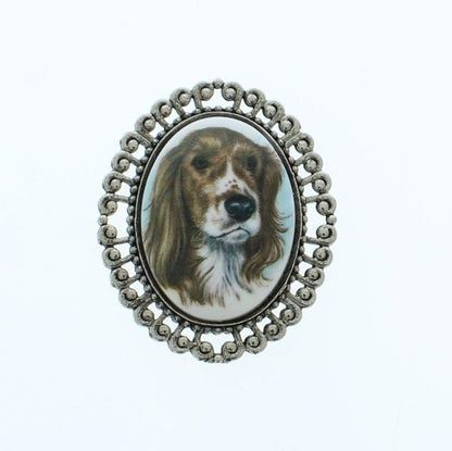 Faithful Companion Dog Portrait Scarf Slide, made in USA, each