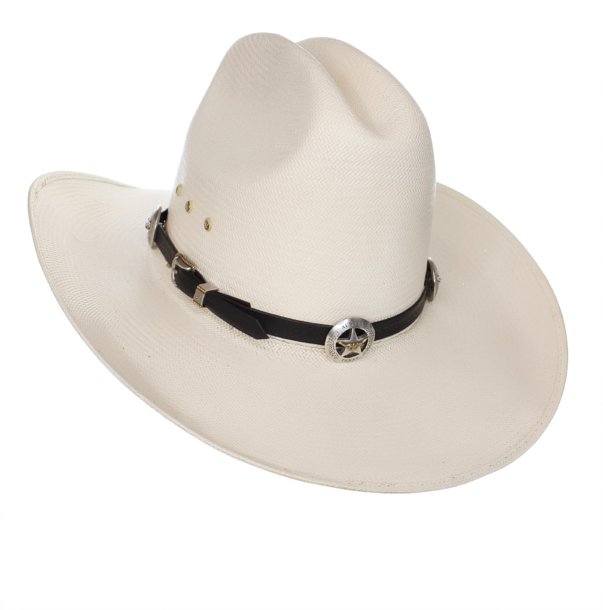 Austin Texas Longhorn Concho Hat Band, made in USA, each