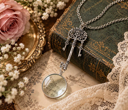 The Keeper’s Key Monocle Necklace, made in USA, each