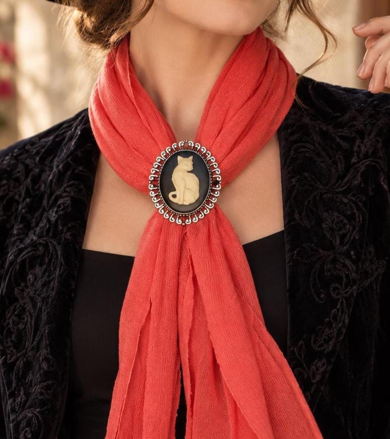 The Aristocat Cameo Scarf Slider, made in USA, each