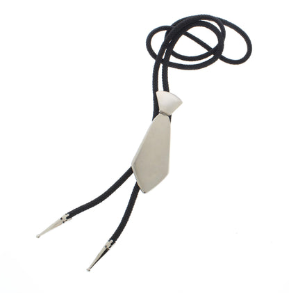 Silver Necktie Bolo Tie, made in USA, each
