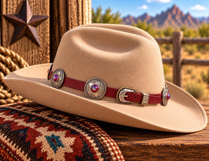 Desert Jewel Concho Hat Band, made in USA, each