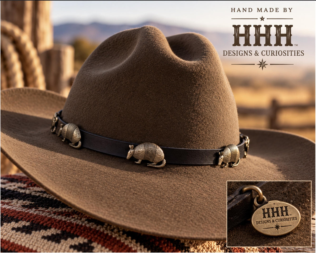 Desert Wanderer Armadillo Hat Band, made in USA, each
