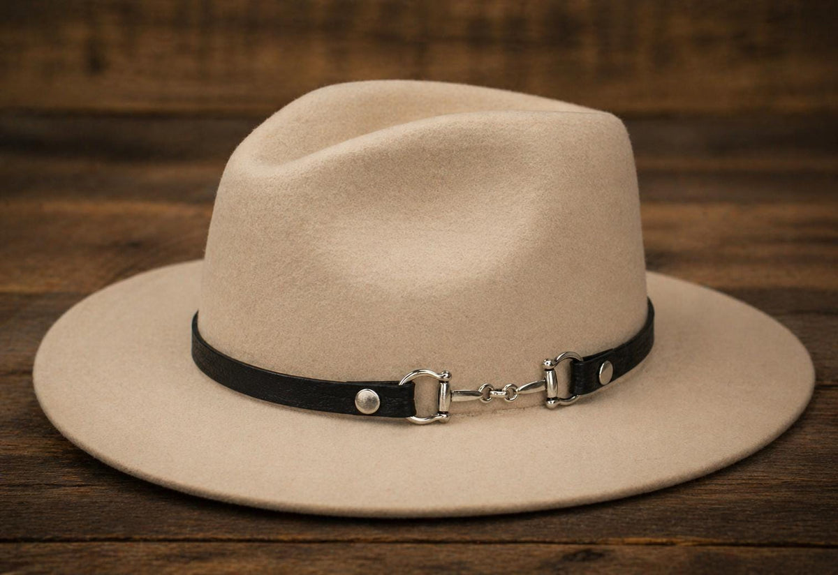 Western Bit & Bridle Hat Band, Silver or Gold Connector, made in USA, each