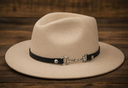 Western Bit & Bridle Hat Band, Silver or Gold Connector, made in USA, each