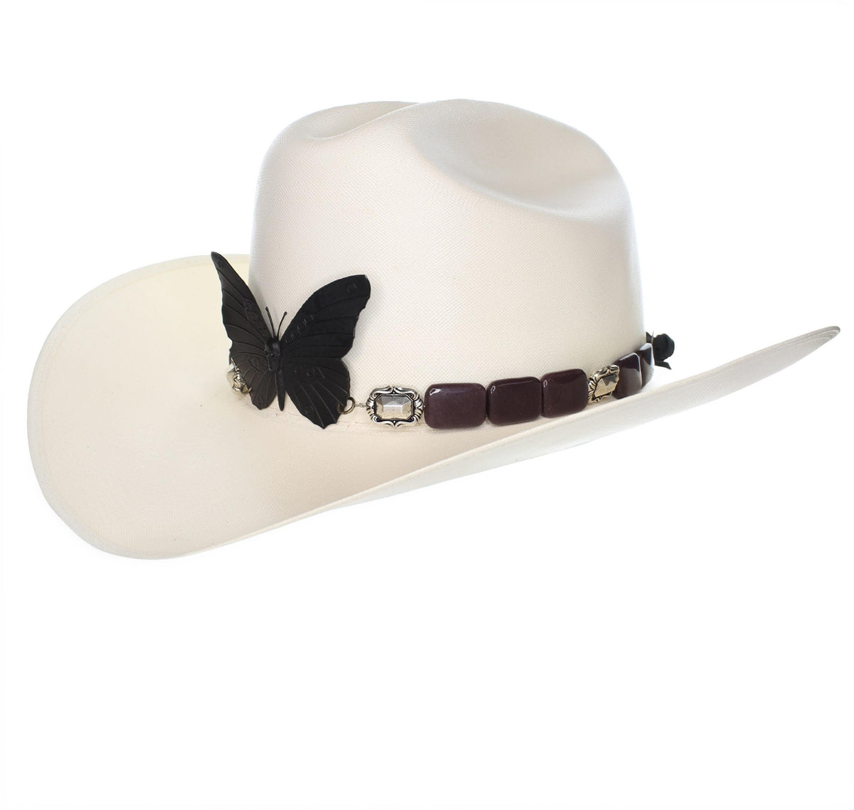 Black Butterfly Western Hat Band, made in USA, each