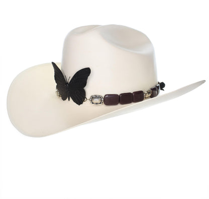 Black Butterfly Western Hat Band, made in USA, each