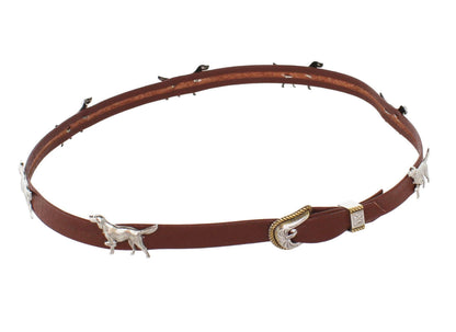 Western Hound Leather Hat Band, made in USA, each