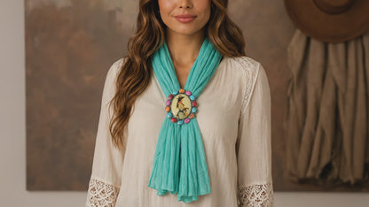 Cowgirl Cameo Scarf Slide, made in USA, each