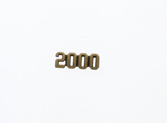 2000 Charm, Vintage Brass, pack of 6