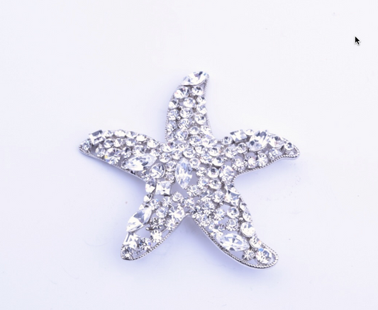 Crystal Starfish Brooch, EA