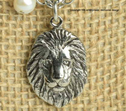 The Pearl & the Lion King Necklace