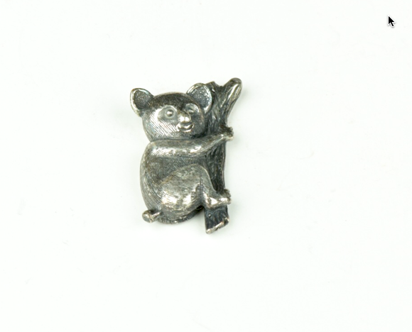 Koala Bear Charms, Classic Silver, Pack of 2