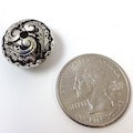 18mm Victorian Leaf Bead, antique silver, pack of 22