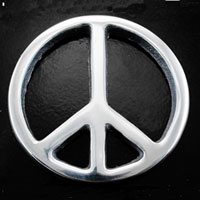 3.5" Aluminum Peace Symbol Pendant, ea