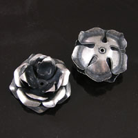 32mm Rose 3D-Metal Stamping, Classic Silver, each
